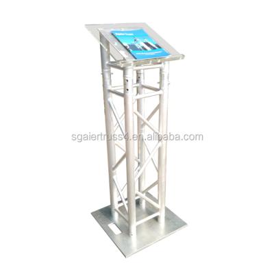 China Concert/events/modern acrylic type metal aluminum podium exhibition podiums/truss car show for sale