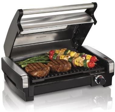 China Folding Electric Indoor Searing Grill with Viewing Window and Removable Easy-to-Clean Non-Stick Plate BBQ Grills for sale