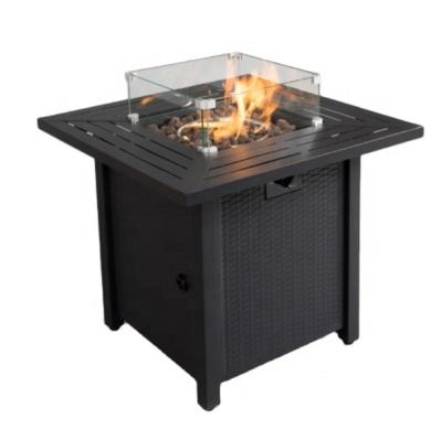 China 40000 Btu Propane Outdoor Gas Grill Tabletop Pit Pit Fire Pit Fire Pit Table Furnture Portable Furnture Set Patio Furnture Set Iron Pure Rattan-Looking Portable Fire Pit for sale