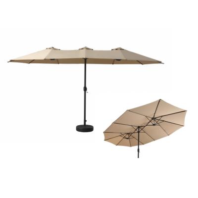 China Modern Commercial Garden Patio Umbrella Market Crank Sunshade Double Sided Sun Umbrella for sale