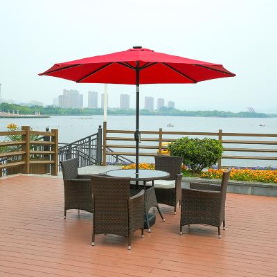 China Modern Outdoor Solar Panel Sun Umbrella Shade Umbrella Outdoor Market Parasol Street With USB Port for sale