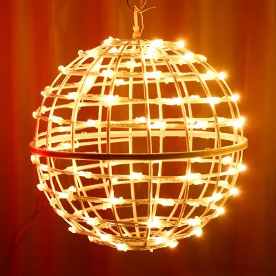 China Commercial Use LED Hanging Decorative Plastic Sphere Balls Lighted Lights for sale