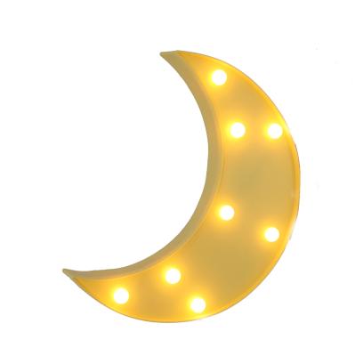 China Home Lighting Decoration Party Decoration Sign Night LED Marquee Light Moon Atmosphere Battery Operated Light for sale