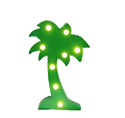 China Home Decoration LED Lighting Coconut Tree Shape LED Night Light Table Lamp Marquee Light Table Decor for sale