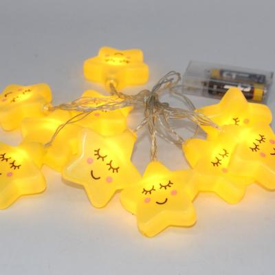 China ON-OFF Battery Cable Light Up String Star Shape Home Indoor Deco for sale