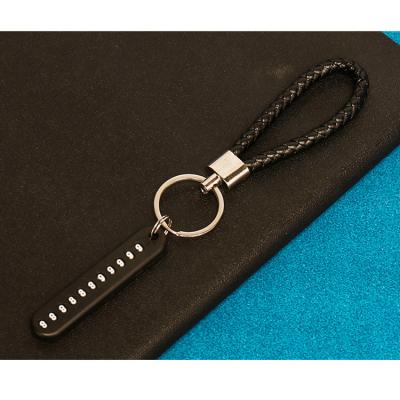 China High Quality Car Key Cells PU Number Plate Plastic Key Chain Find Return for sale