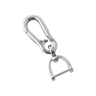 China High quality man lexury high quality alloy metal horseshoe keychain for key for sale