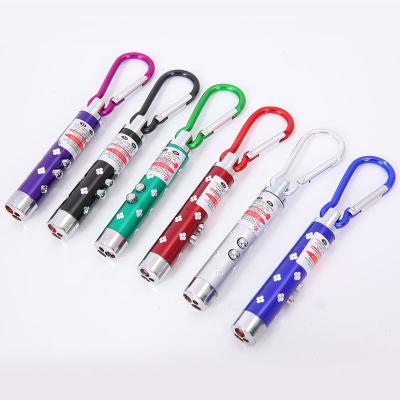 China led indicator laser poniter flashlight mini metal led light key chain for key ring for sale