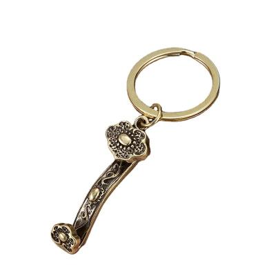 China Retro Chinese Lucky Metal Charm Dragon Designs Key Chain Key Ring For Good Luck for sale