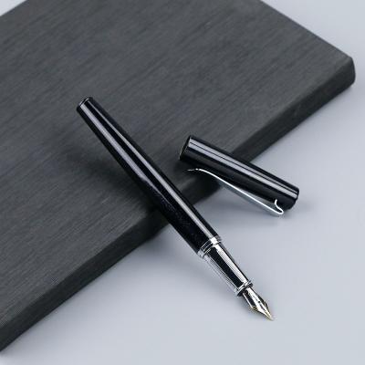 China Fashion LOGO Color Black Ink Fountain Pens Custom Shell Metal 0.5mm F Seed Sign Pen For Teacher's Day Gift for sale