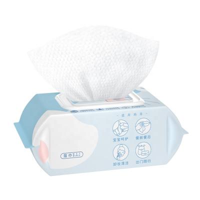 China Large Package 80pcs Mother Infants Hands Baby Disposable Mouthwash Eco-friendly Disposable Towel Face Direct Sales Cloth for sale