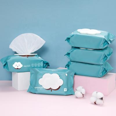 China Best Selling Eco-Friendly Disposable Face Towel With Lid Pearl Pattern Infant Mother Hands Say Baby Wet Tissue Lip Tissue Paper for sale