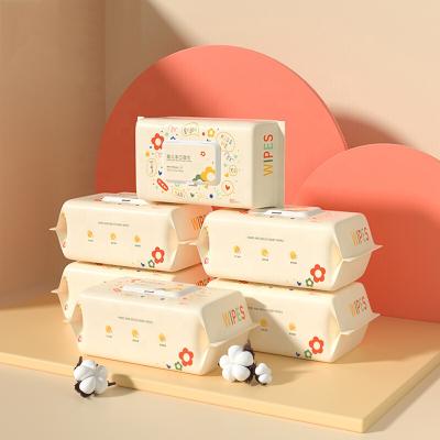 China High Quality Eco-friendly Disposable Face Towel Paper Pearl Pattern 80pcs Big Pack Hands Mouth Body Wash Baby Wet Tissue for sale