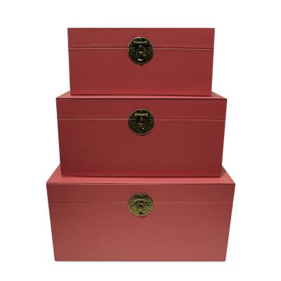 China China Manufacture High Quality Antique Imitation MDF Wood And Leather Box For Christmas Basket Boxes Without This Your Home Will Not Complete for sale