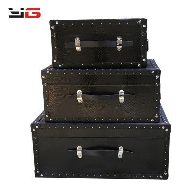 China Sustainable Wholesale Decorative Wooden Storage Boxes Leather Suitcase For 12 Years In Shenzhen China for sale