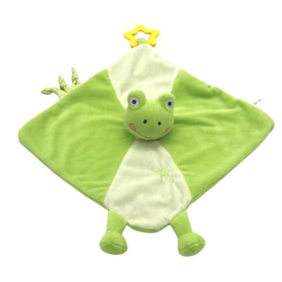 China Fire Retardant Plush Toy Baby Infant Security Blanket , Blankets With Stuffed Animals Head for sale