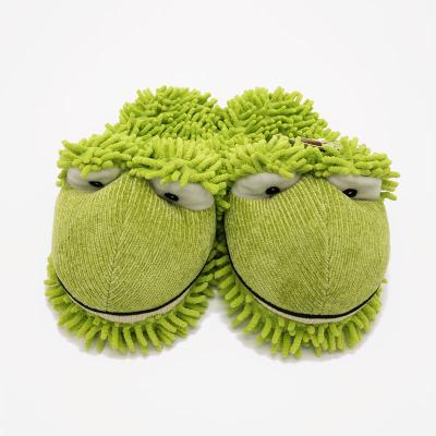 China Warm Cute Plush Fun Frog Slippers For Kids Adults Warm Home Slippers Jiangsu, China for sale