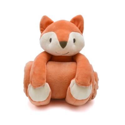 China Wholesale High Quality Cheap Soft Cute Monkey Fox Bunny Hippo Stuffed Animal Toy With Blanket for sale