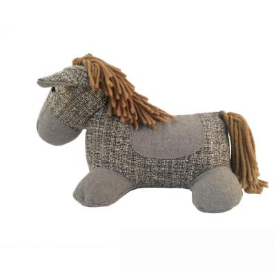 China Modern wholesale creative product 9 inch stopping animal stuffed horse toy stopper safety door guard doorstopper for sale