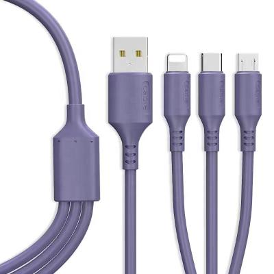 China Kurras 3A MicroType-C Apple MP3/MP4 Player USB Data Cable Sync Mobile Phone Charger Fast Charging Nylon Braided Cable for sale