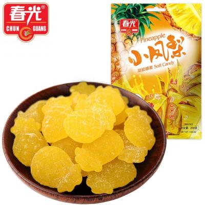 China Natural Fruit Flavor Brand CHUN GUANG Chewy Candy , Pineapple Soft Candy for sale