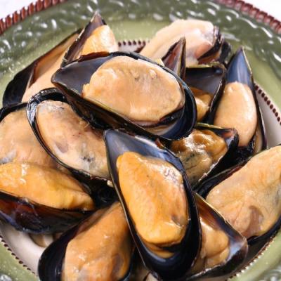 China Half shell cooked frozen boiled mussel with better quality for sale