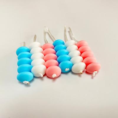 China 100% Non-Toxic Food Grade Baby Lentil Beads Silicone Beads 12mm Baby Teething Beads DIY Pacifier Chain Clip Nurse Gift for sale