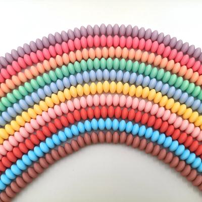 China 2021 Non-Toxic Hot Selling 100% Food Grade Baby Teether Toys Silicone Bead Lens 12mm Bpa Free Silicone Teething Necklace Jewelry Bead for sale