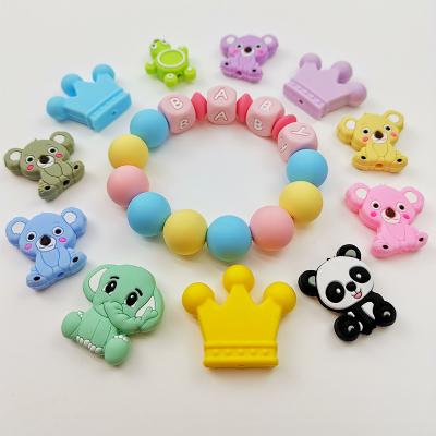 China 100% Non-Toxic Food Grade New Design Baby Animal Turtles Shape Mini Teething Bpa Free Infant Care Pacifier Chain Turtle Silicone Beads for sale