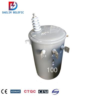 China Power No PCB Pole Mounted Single Phase 100kva 13.8kv To 220v Transformer for sale