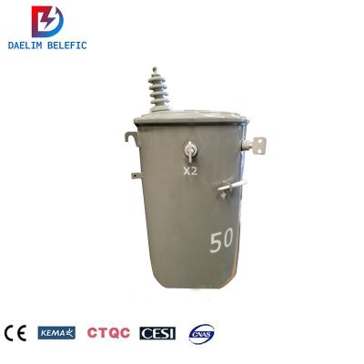 China 2.4/7.2/13.8/14.4 KV Power Pole Mounted 50kva 1phase Transformer for sale