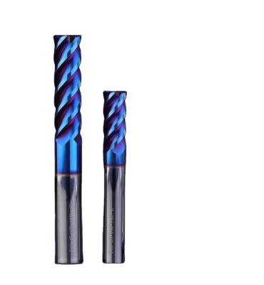 China CNC Process HRC65 End Mill Ti Coating Blue Ball Nose 2 Flute 3 Flute 4 Flute Color 2 Tungsten Carbide Aluminum Processing End Mill for sale