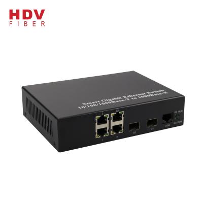 China LACP 1 RJ45 10/100/1000M Port +3 RJ45 Ports 10/100M Network 10 Gigabit Managed Switch 4 Port 2 SFP for sale