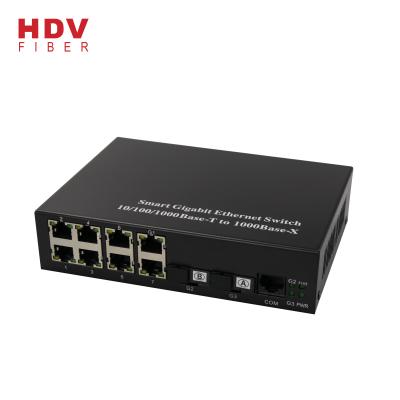 China LACP Factory Supplier 2*1000M Optical Fiber Interface 8 Port Gigabit Controlled Switch for sale