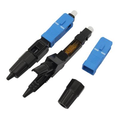 China High Quality Fast Fiber Optic Connector SC UPC Connector Indoor Conector Fibra Drop Cable Cable for sale