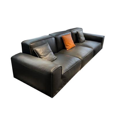 China Jourm Style Modern Luxury Living Room Furniture High End Combination Fabric And Leather Sofa for sale