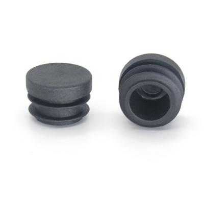 China Custom black plastic pipe socket factory direct sale furniture leg hole socket for sale