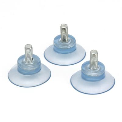 China Office Furniture 30mm Heavy Duty Transparent Vacuum Suction Cup With Screw for sale