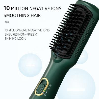 China Ionic Hair Dryer PTC Heater Ionic Negative Temperature Adjust Hot Blow Dryer Brush Fan With Comb Professional Salon Blow Styler for sale