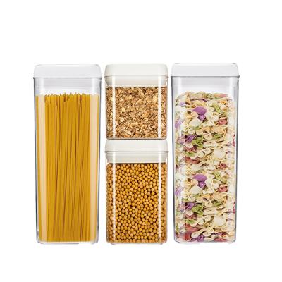 China Freshness Preservation Customized Kitchen Use 4pcs Plastic Airtight Container Set For Food Storage for sale