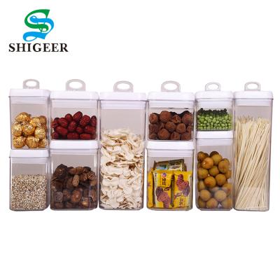 China Freshness Preservation Kitchen Use Durable Customized Airtight Plastic Dry Food Storage Box Container 10pcs Set for sale