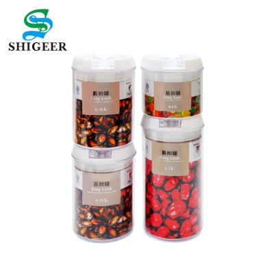 China High Quality Customized 4pcs Eco-friendly Freshness Preservation Set Airtight Plastic Dry Food Storage Container for sale