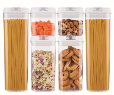 China Freshness Preservation Customized 6 Piece Food Container Set Eco - Friendly Airtight Plastic Suppliers for sale