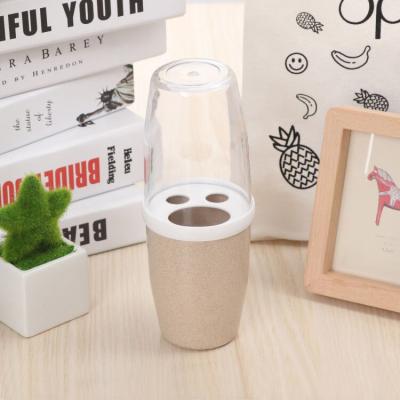 China Viable Customized Multicolor Home Set Transparent Cover Use Travel Toothpaste Toothpaste Wash Cup Set for sale