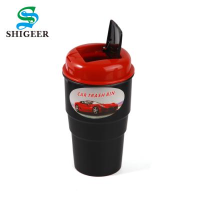 China Custom Stored Mini Plastic Car Trash Cans 600ML Waste Bins for sale