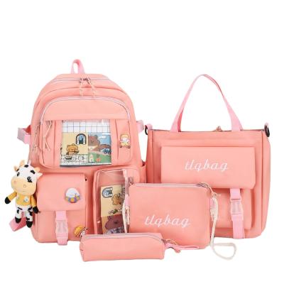 China Large Capacity Durable Cute Women Backpacks Waterproof School Bags College Lady Laptop Backpack Girl Nylon Female Travel Schoolbag for sale