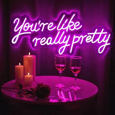 China Buildings Customized You Are Like Really Pretty Letters Marry Me Wedding Neon Sign Custom Led Neon Light Sign for sale