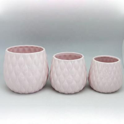 China New Design Modern Home Gift Ceramic Flower Pot for Home Decor Dolomite Flower Pots and Planters for sale