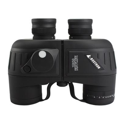 China HD 10X50 TELESCOPE High Power Binoculars with Range Finder Compass for Hunting Boating Bird Watching Nitrogen Floating Waterproof for sale