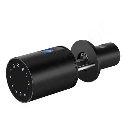 China Latest Aluminum Alloy Design Smart Digital Cylinder Suitable For Euro Type Locks Use Smartphone Remote To Open Tuya Smart Door Lock for sale